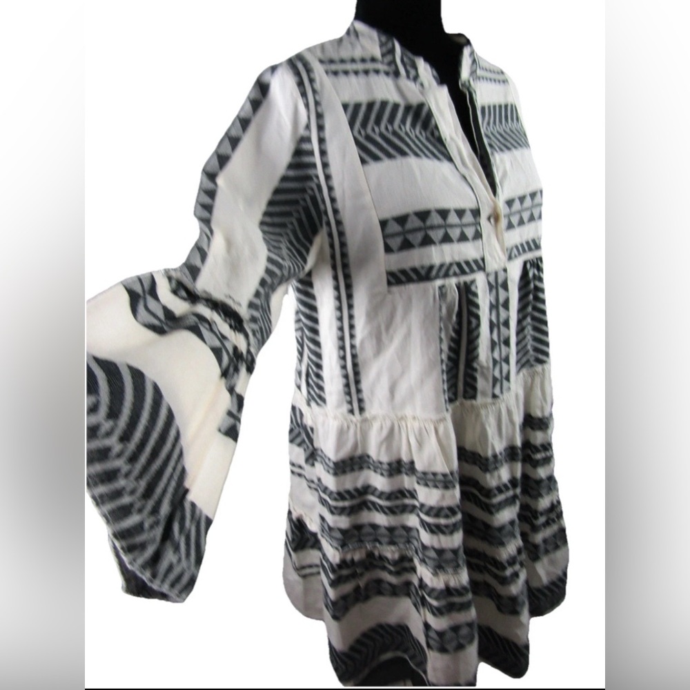 Sandra Fellini Italian Cotton Devotion Bohemian White Black Dress